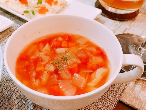 野菜たっぷり♡トマトスープ